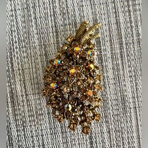 Jewel Embellished Floral Brooch